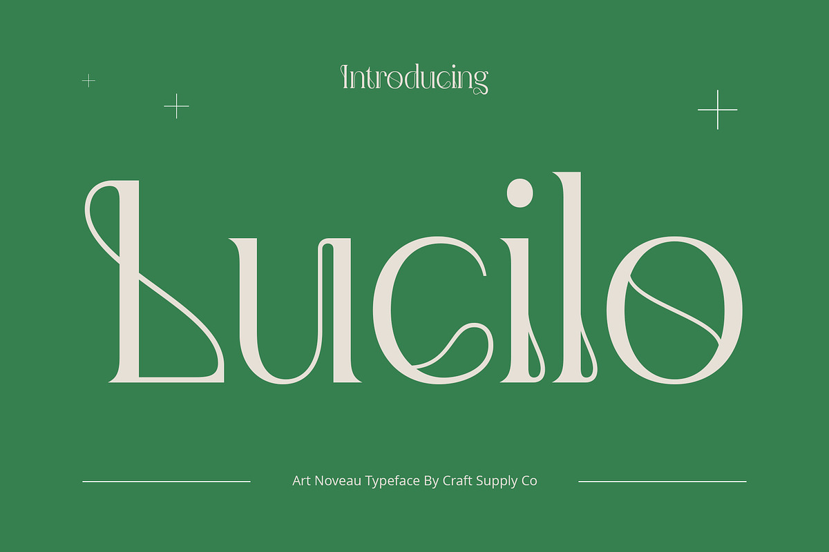 Lucilo – Art Noveau Font, a Serif Font by Craft Supply Co. (Photo 1 of 8)