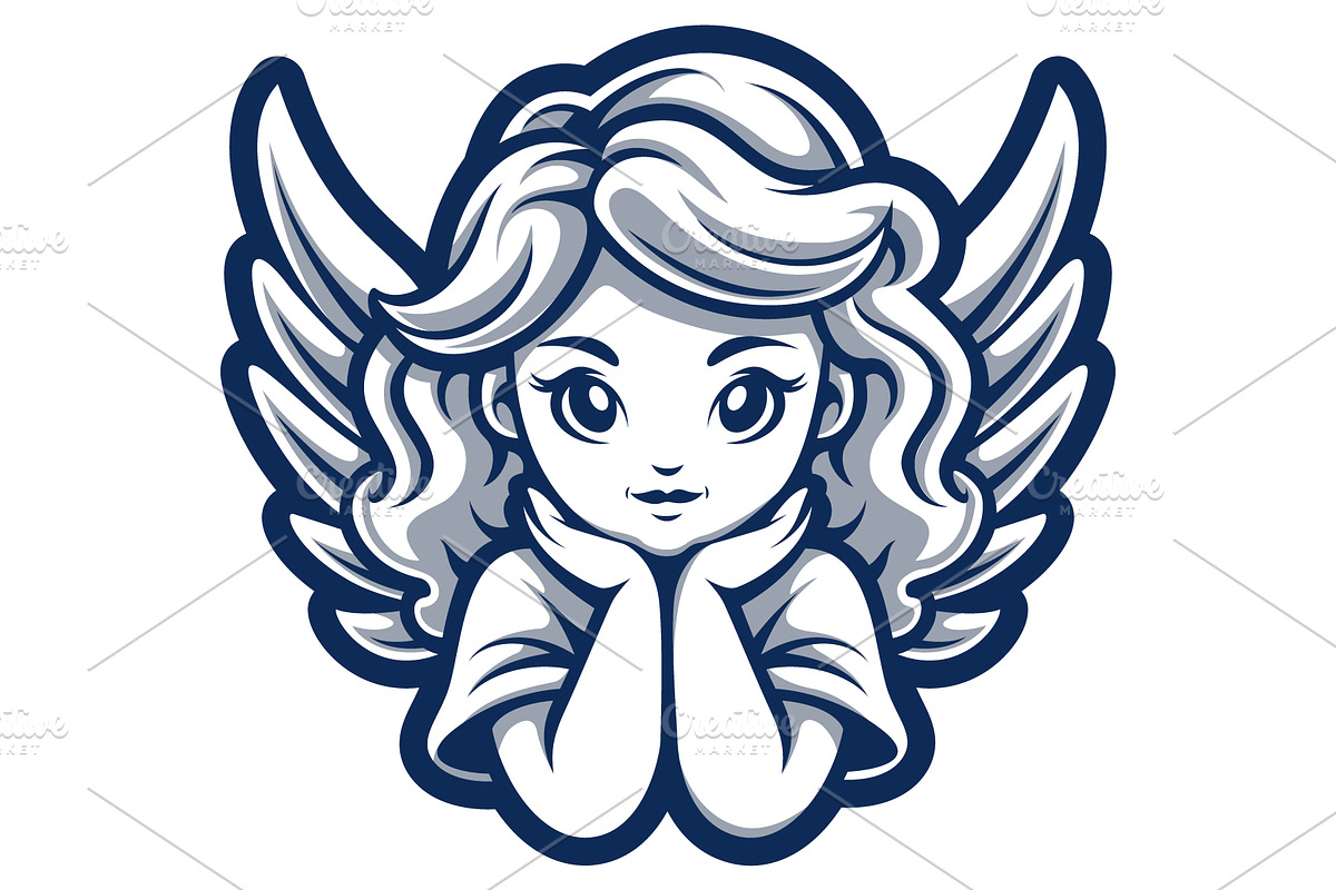 Peaceful Angel Vector Illustration, a Person Illustration by Ghagra (Photo 2 of 3)