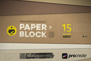 Paper Block Procreate Brush Pack, a Brush Add-On by Frankentoon Store (Thumbnail 1 of 5)