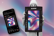 Hologram Party Flyers, Posters Pack, a Poster Template by pixelsao (Thumbnail 12 of 23)