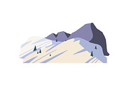 Rocky mountain landscapes set, an Object Illustration by PaperTrident (Thumbnail 12 of 13)