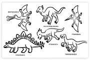38 Dinosaur Elements x3 Styles, a Graphic by monkik (Thumbnail 10 of 22)