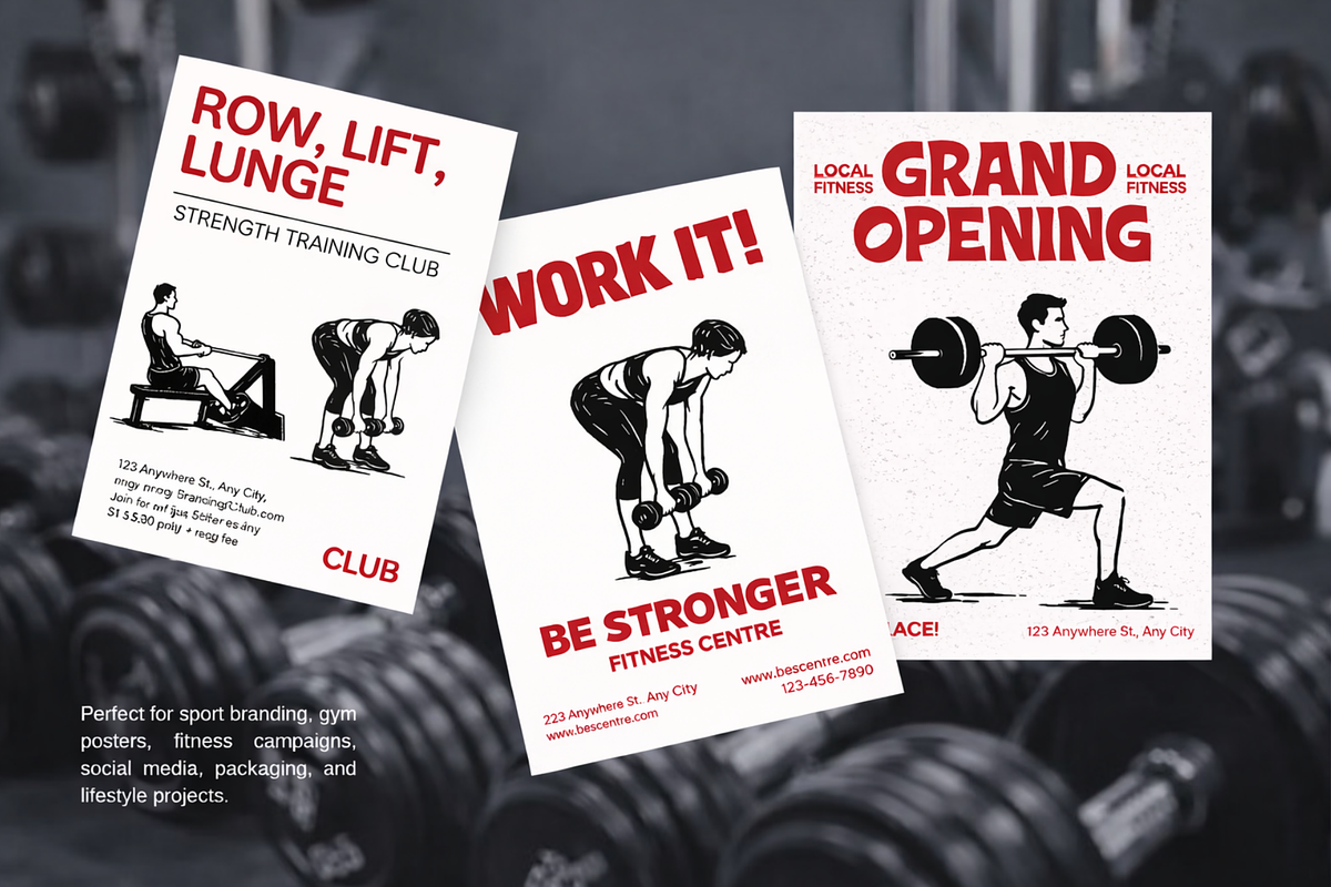 Workout Vector Illustrations, a Sport Illustration by Rasgood (Photo 5 of 9)