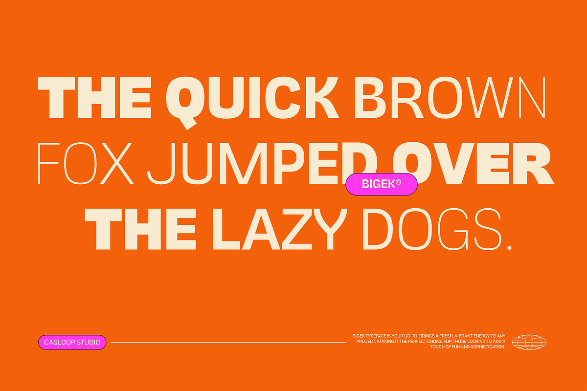 Bigek - Chunky Pop Groovy 9 Fonts, a Sans Serif Font by Casloop Studio (Photo 4 of 9)