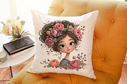 Flowers and Girls Clipart Bundle, an Illustration by Sublimation Artist (Thumbnail 6 of 6)