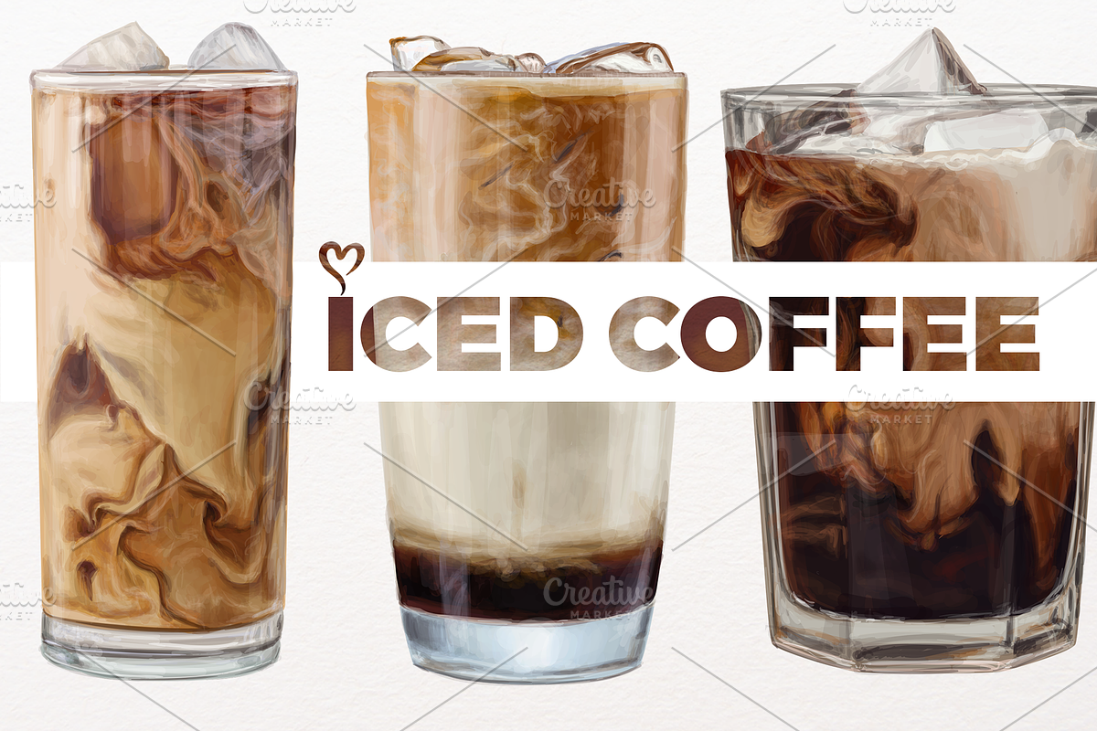 Iced coffee VECTOR illustrations, a Food Illustration by Natalka Dmitrova art (Photo 19 of 19)