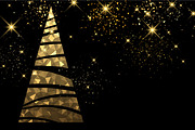 Golden Christmas trees set, a Decorative Illustration by Vjom (Thumbnail 3 of 12)