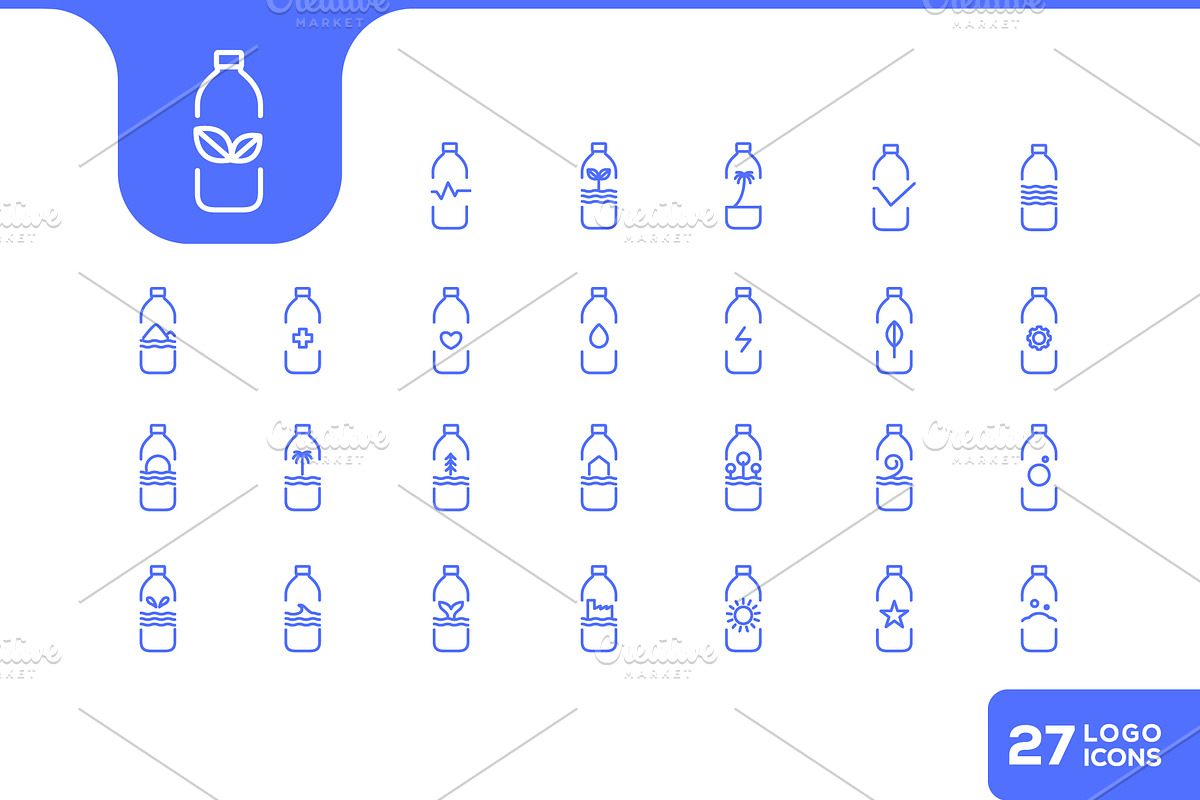 recycle bottle line minimal icon, an Outline Icon by devastd