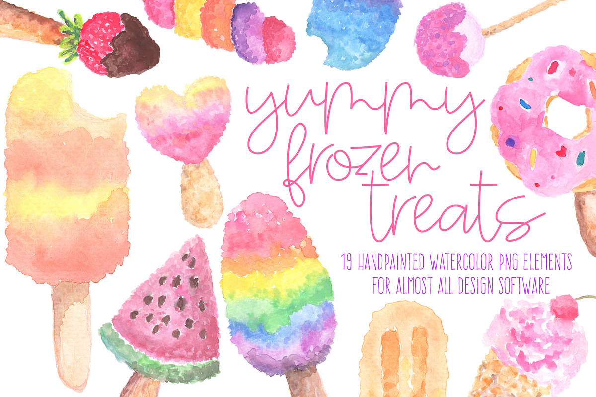 Sale Watercolor Treats Clipart, a Graphic by Jodi Van der Kruik (Photo 1 of 4)