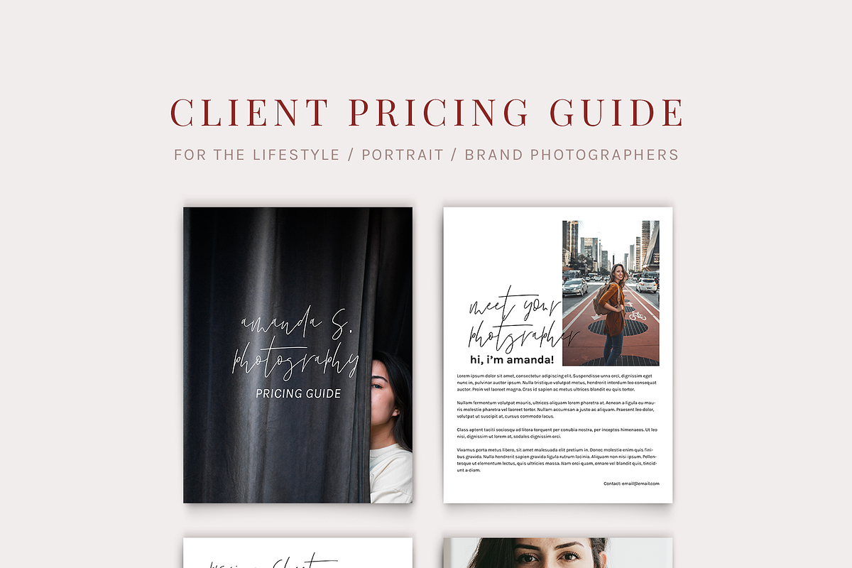 2 Photographer Pricing Guides Bundle, a Magazine Template by molly ho studio (Photo 4 of 8)