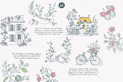 chateau clipart vintage doodles set, a Decorative Illustration by Patishop Art (Thumbnail 5 of 9)