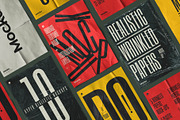 Wrinkled Papers and Plastics Mockups, a Poster Template by Mocku (Thumbnail 1 of 13)