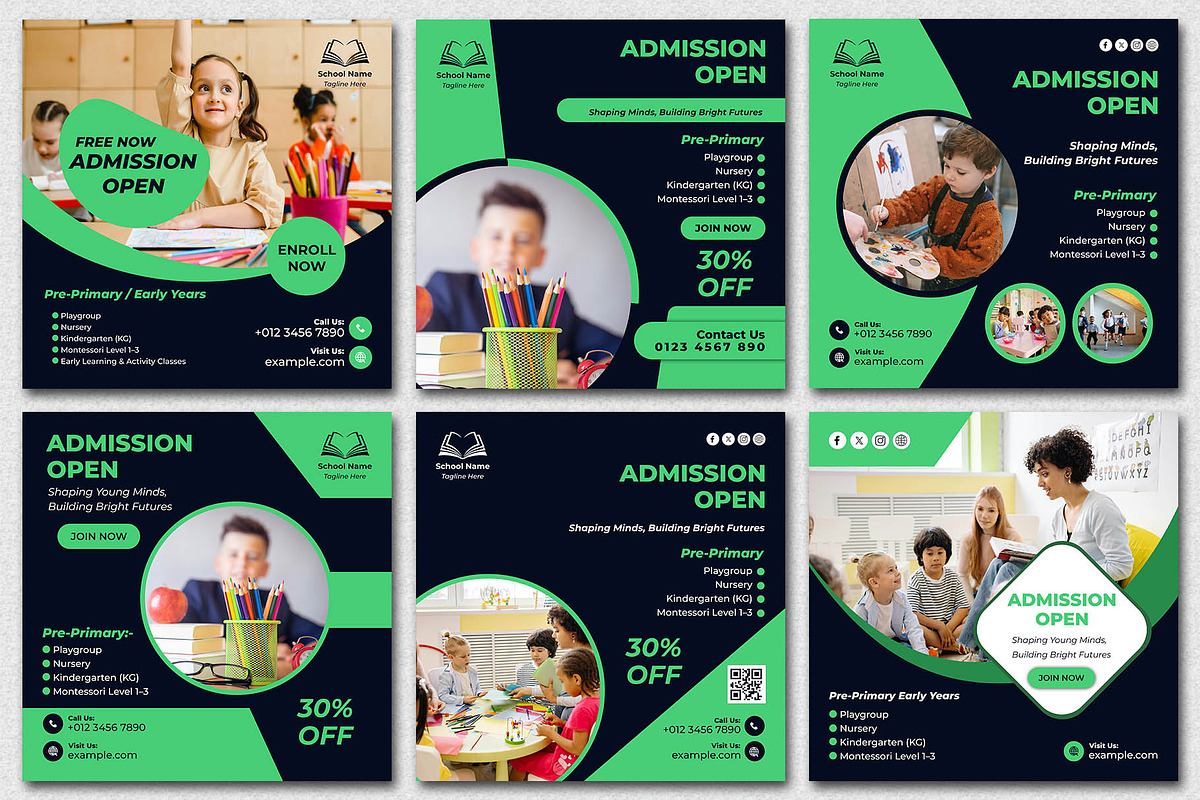 School Editable Instagram Post, a Social Media Template by Mohammad Sarfaraz (Photo 4 of 5)