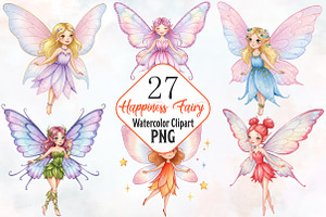 Happiness Fairy Clipart, an Illustration by RobertsArt