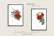 Winter flowers - Christmas clipart, a Decorative Illustration by Vasmila (Thumbnail 7 of 9)