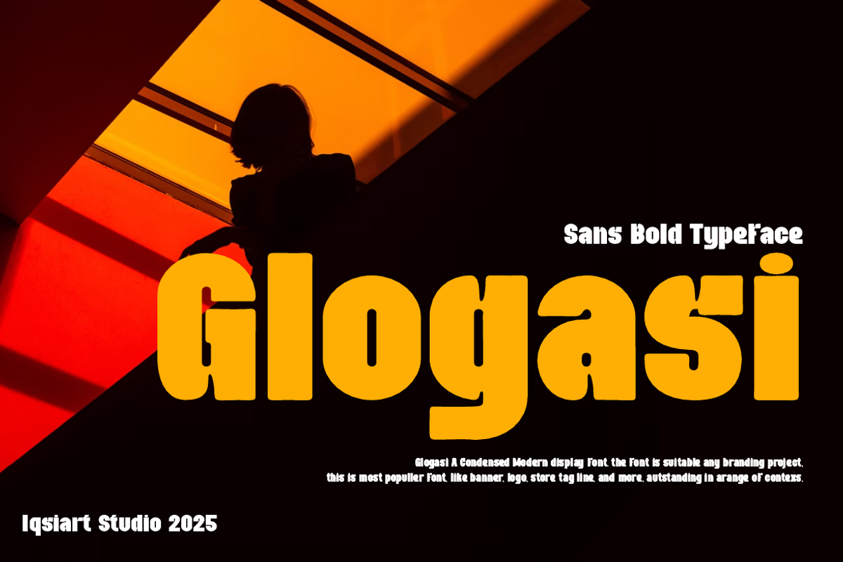 Glogasi - Bold Sans Serif Font, a Sans Serif Font by Iqsiart Studio (Photo 1 of 6)