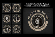 Ancient Coin Template For Photoshop, an Action Add-On by Photoshop Action (Thumbnail 1 of 16)