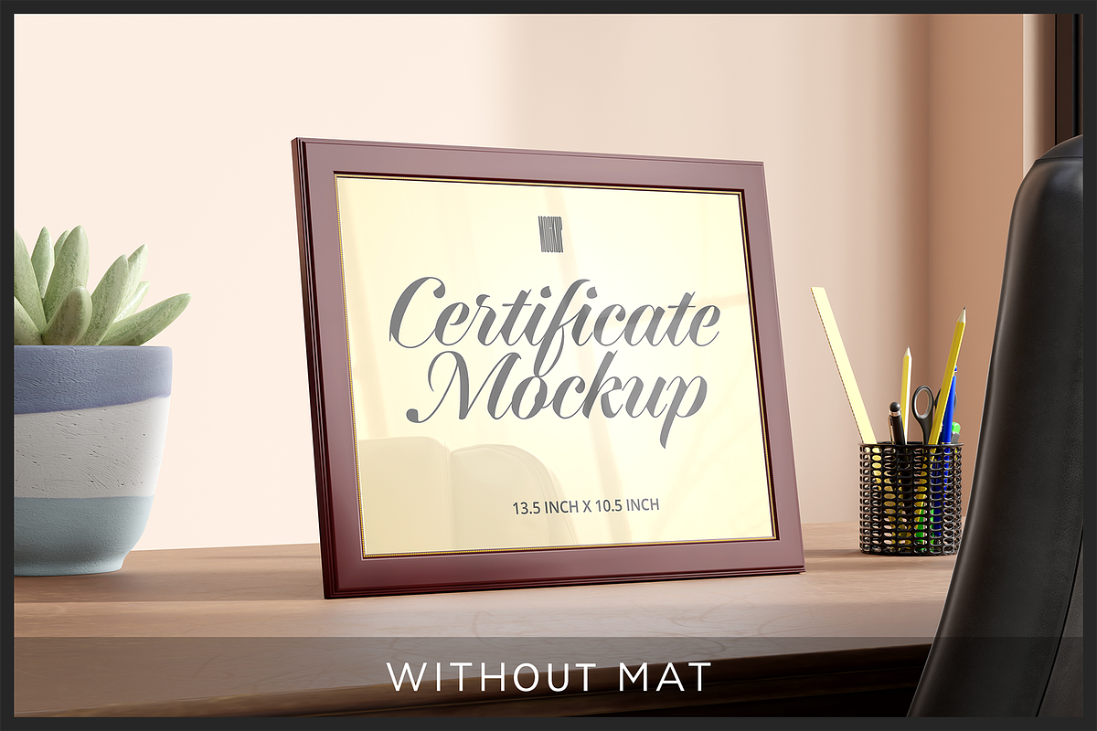 Certificate Mockup - 4 PSD Files, a Merchandise Mockup by Muhazdinata (Photo 3 of 9)