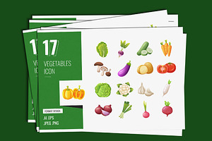 Vegetables Icon Design, a Solid Icon by shin_std