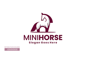 Mini Horse Silhouette Logo, a Branding & Logo Template by ivan_artnivora