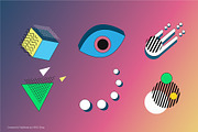 Collection of MEMPHIS elements, a Decorative Illustration by KENO Mascots (Thumbnail 3 of 6)