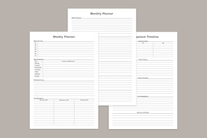 Generic Planning Pages Set V-17