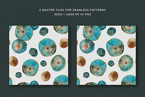 Watercolor Mushroom Patterns