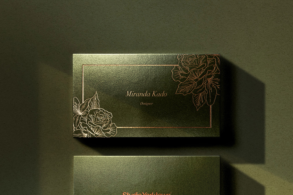 Mikado Business Card Mockup Template, a Mockup by Studio Yorktown (Photo 9 of 14)