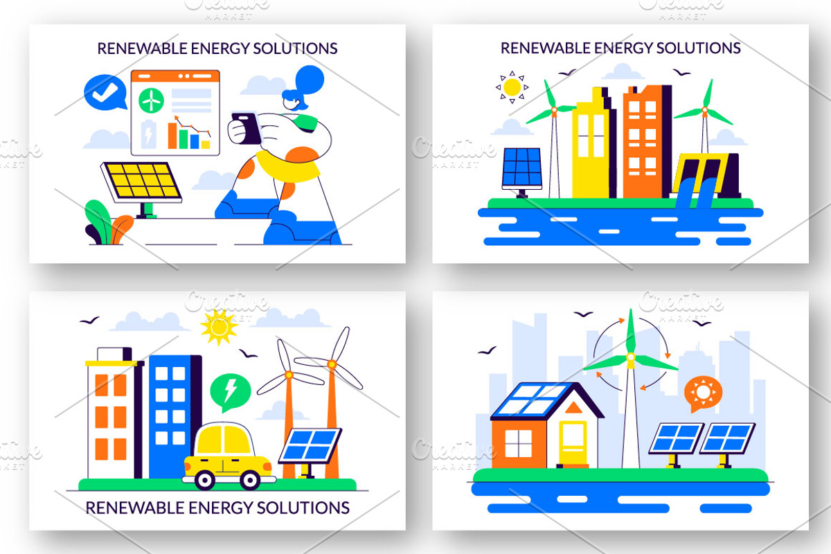 10 Renewable Energy Solutions, a Technology Illustration by denayunebgt (Photo 3 of 4)