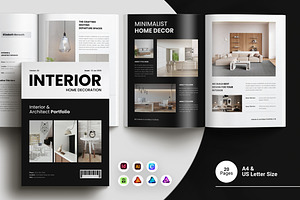Interior Design Portfolio Template, a Brochure Template by Spark_Creative