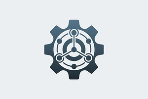 gear analytic data logo, a Branding & Logo Template by Rasagama Studio