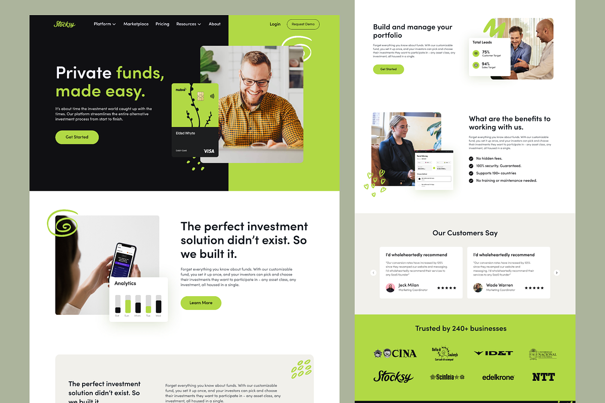 Finance agency Landing page, a Landing Page Template by UiDex (Photo 2 of 4)