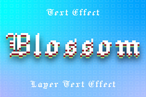 Blossom Text Effect Layout, a Layer Style Add-On by CreativeShaper