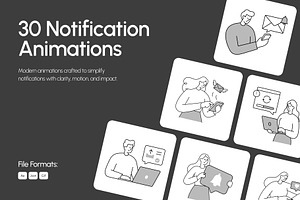 30 Animated Notification, a Work Illustration by Prosymbols