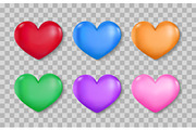 Set of realistic 3D heart icons, a Decorative Illustration by Yayasya (Thumbnail 1 of 4)