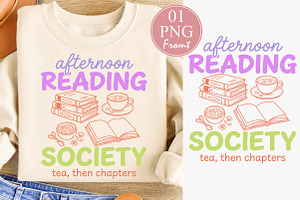 Afternoon Reading Society PNG, a Seasonal Illustration by Rose Art