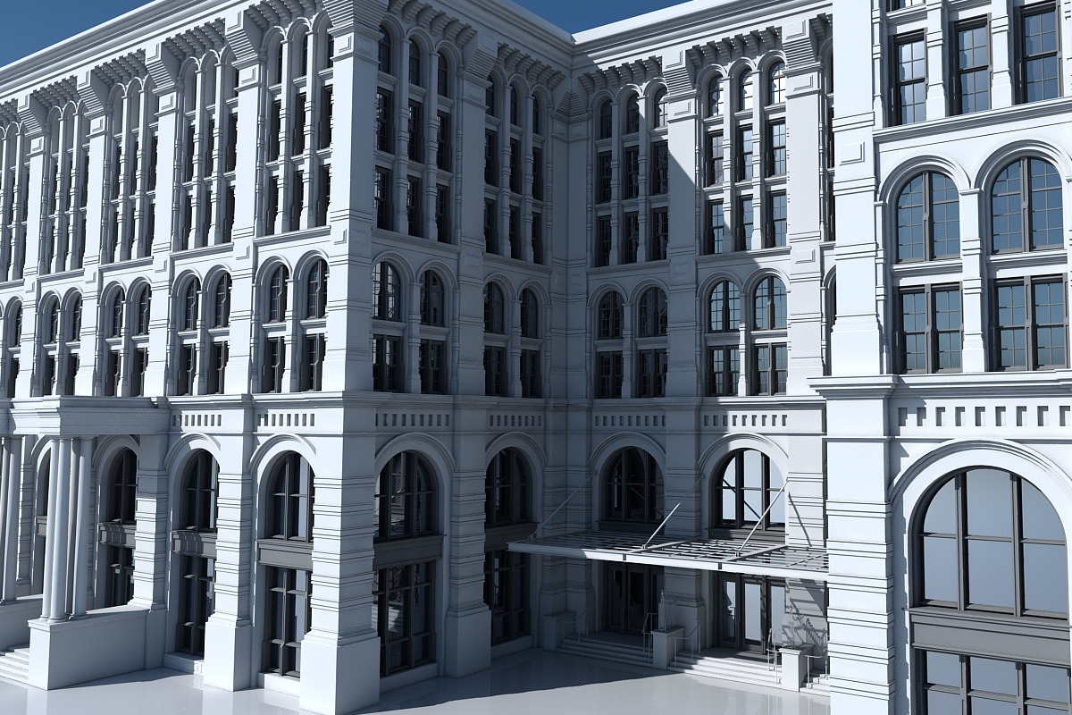 Commercial Building Facade 21, an Architecture 3D Model by Giimann (Photo 8 of 15)
