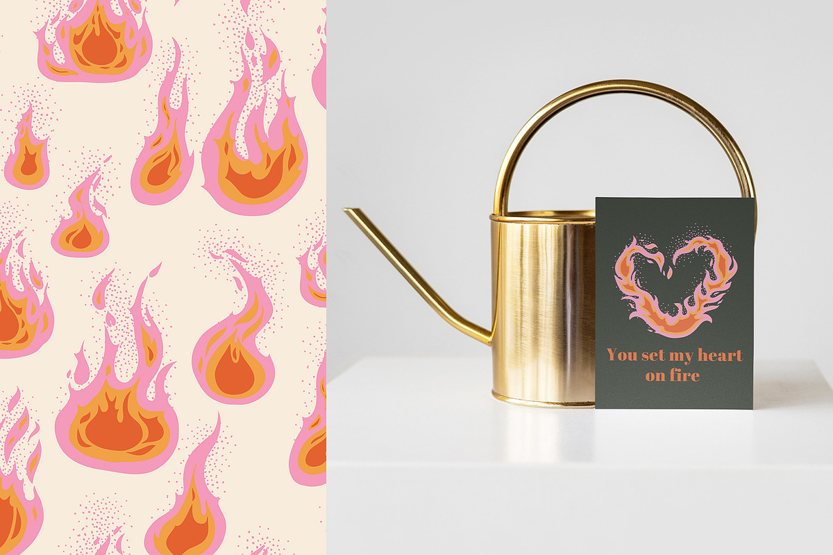 FIREPLACE: clipart, patterns, card, an Object Illustration by Elliko shop (Photo 3 of 6)