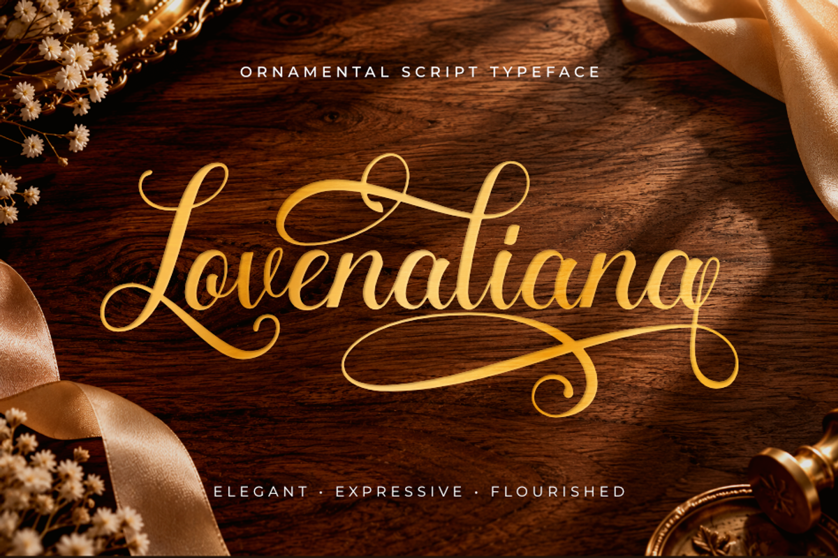 Lovenaliana, a Script Font by Ginart (Photo 1 of 10)