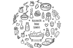 Playful Bathroom Doodle Items, an Object Illustration by Voodz_shop