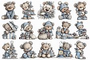 Christmas Bears Clipart Bundle, an Illustration by Libby Wishes (Thumbnail 7 of 7)