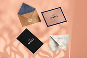 Envelope and Card Mockup 6 PSD files, a Merchandise Mockup by GraphicVil (Thumbnail 8 of 9)