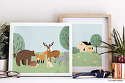 Forest Scenes Illustration Set, an Animal Illustration by LyubovZaytseva (Thumbnail 4 of 5)