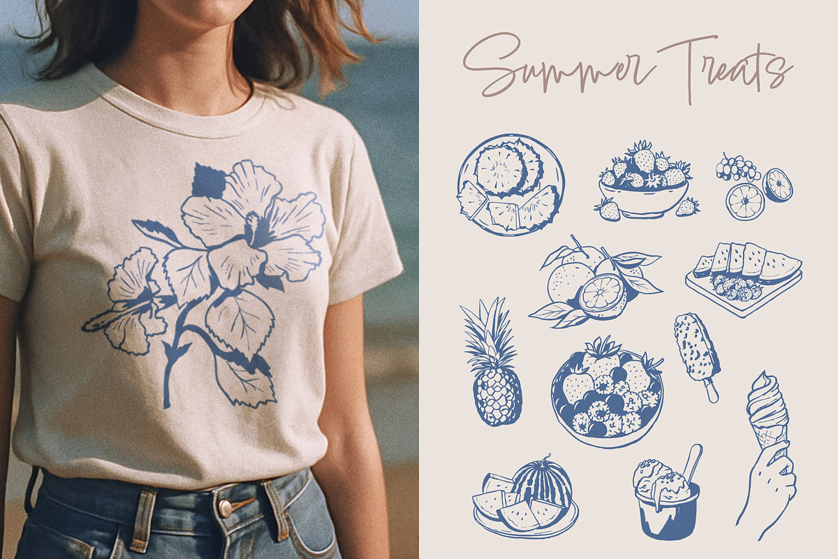 Hand Drawn Summer Illustration Set, an Object Graphic by Wild and Wonder by Ana (Photo 8 of 17)