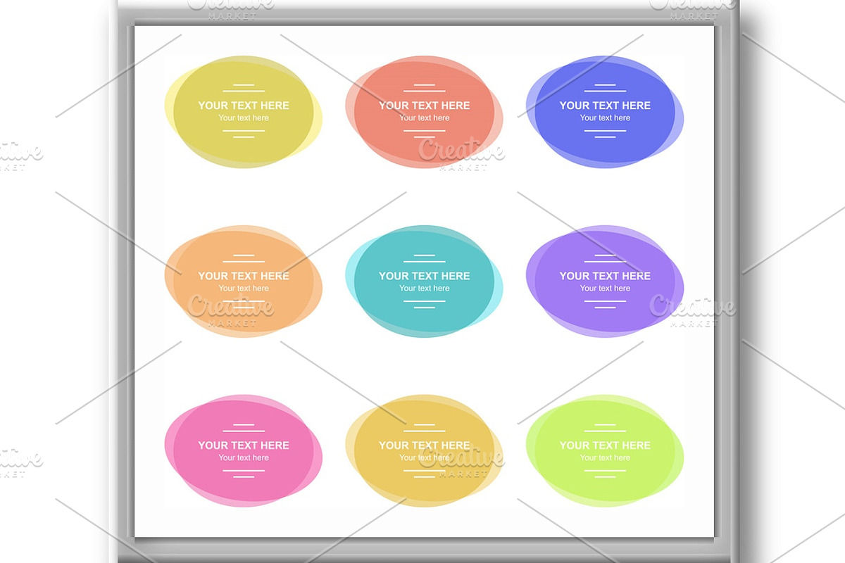 Set of Modern Vector Colorful Oval, a Graphic by FineArtStudio (Photo 2 of 3)