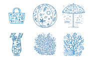 Coastal Summer Png Clipart Bundle, an Illustration by SinaCreation (Thumbnail 5 of 11)