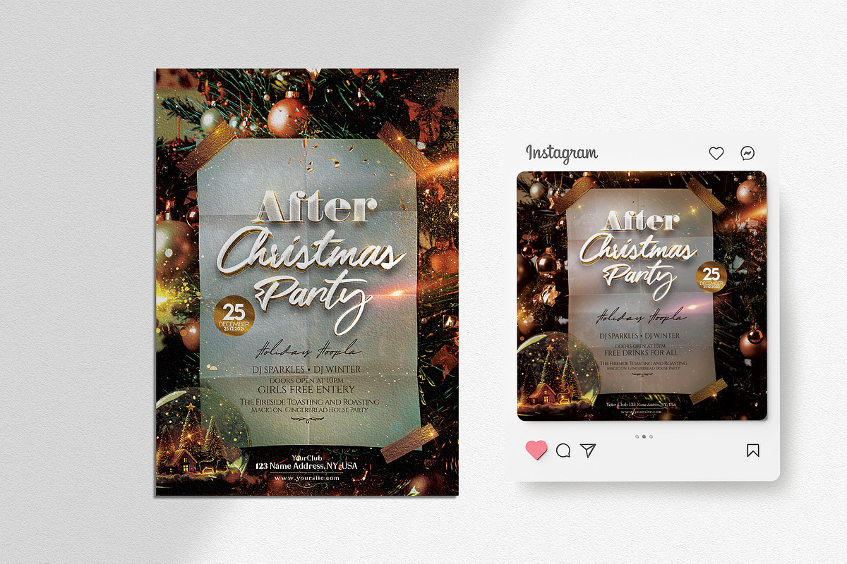 A Perfect Christmas Party Flyers, a Flyer Template by Ronita Shkodra