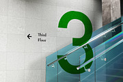 Wall Directional Wayfinding Mockup, an Advertising Mockup by herutage (Thumbnail 2 of 4)