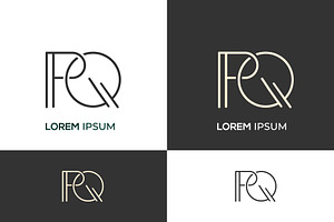 Monogram Icon Logo PQ