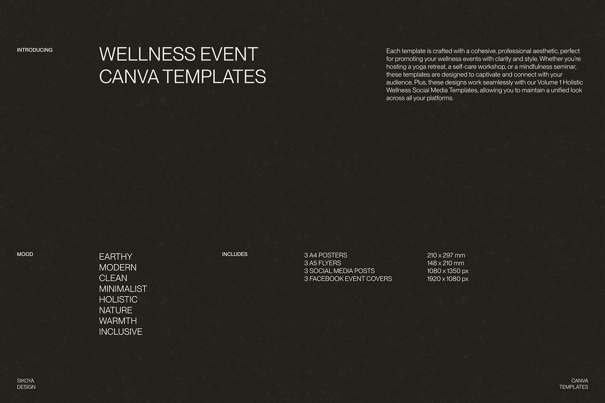 Wellness Event Canva Templates preview 3